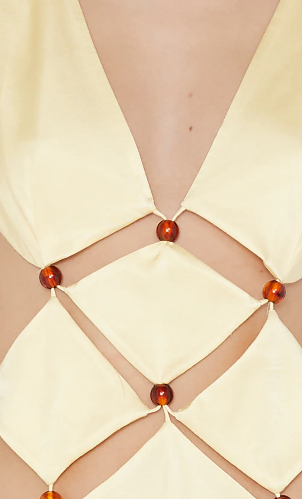 Agathe Diamond Dress (Yellow) - First Date Rentals