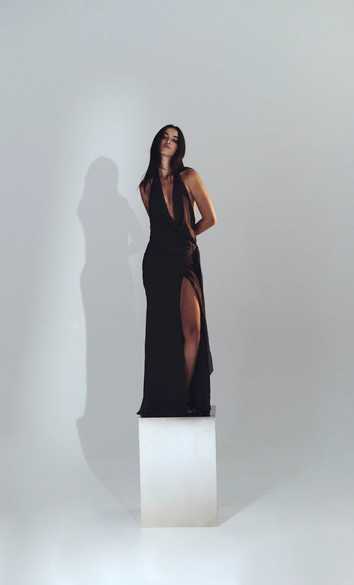 Soneva Wrap Dress (Chocolate)