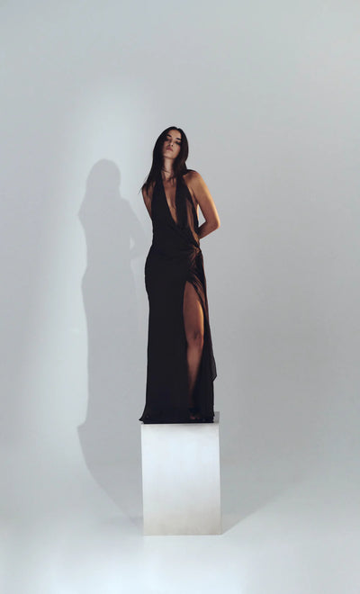Soneva Wrap Dress (Chocolate)