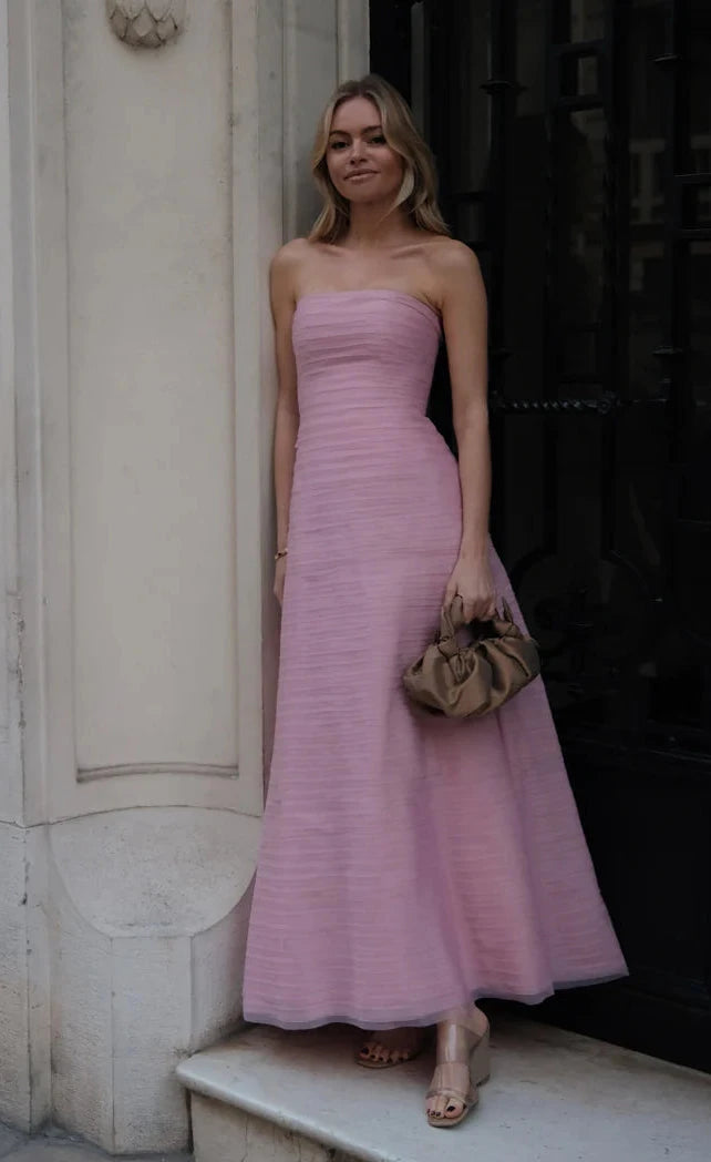 Soundscape Maxi Dress (Chalk Pink) - First Date Rentals