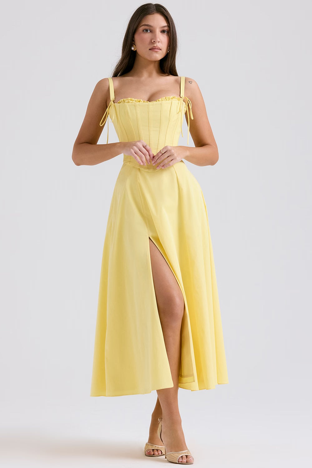 Clarabelle Dress (Yellow) - First Date Rentals