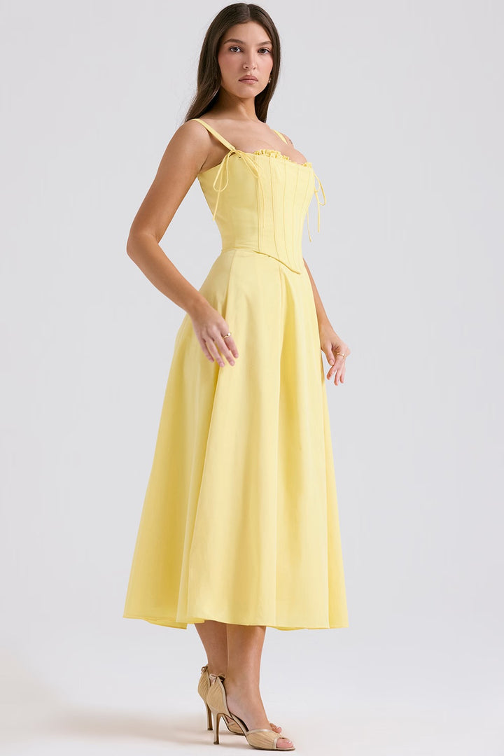 Clarabelle Dress (Yellow) - First Date Rentals