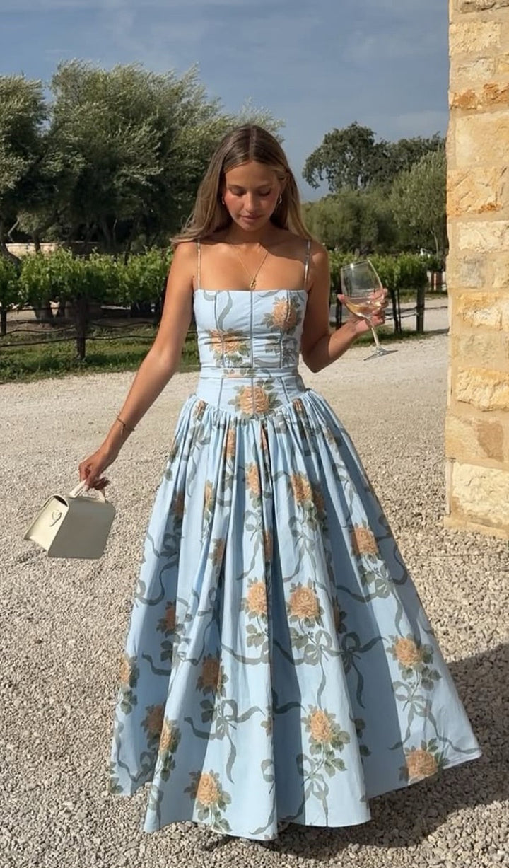 Ysabella Maxi (Blue Vintage Rose)