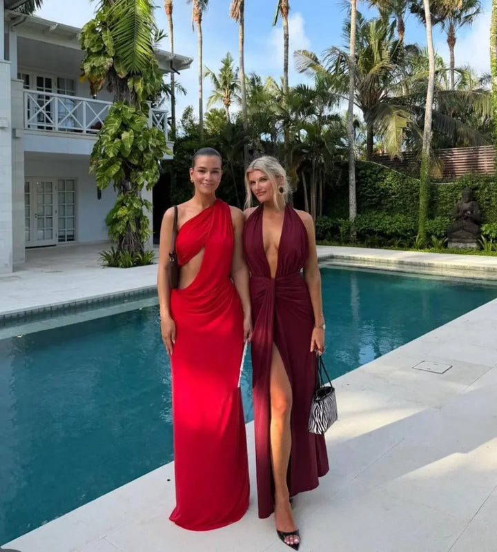 Solstice Cupro Maxi (Red)