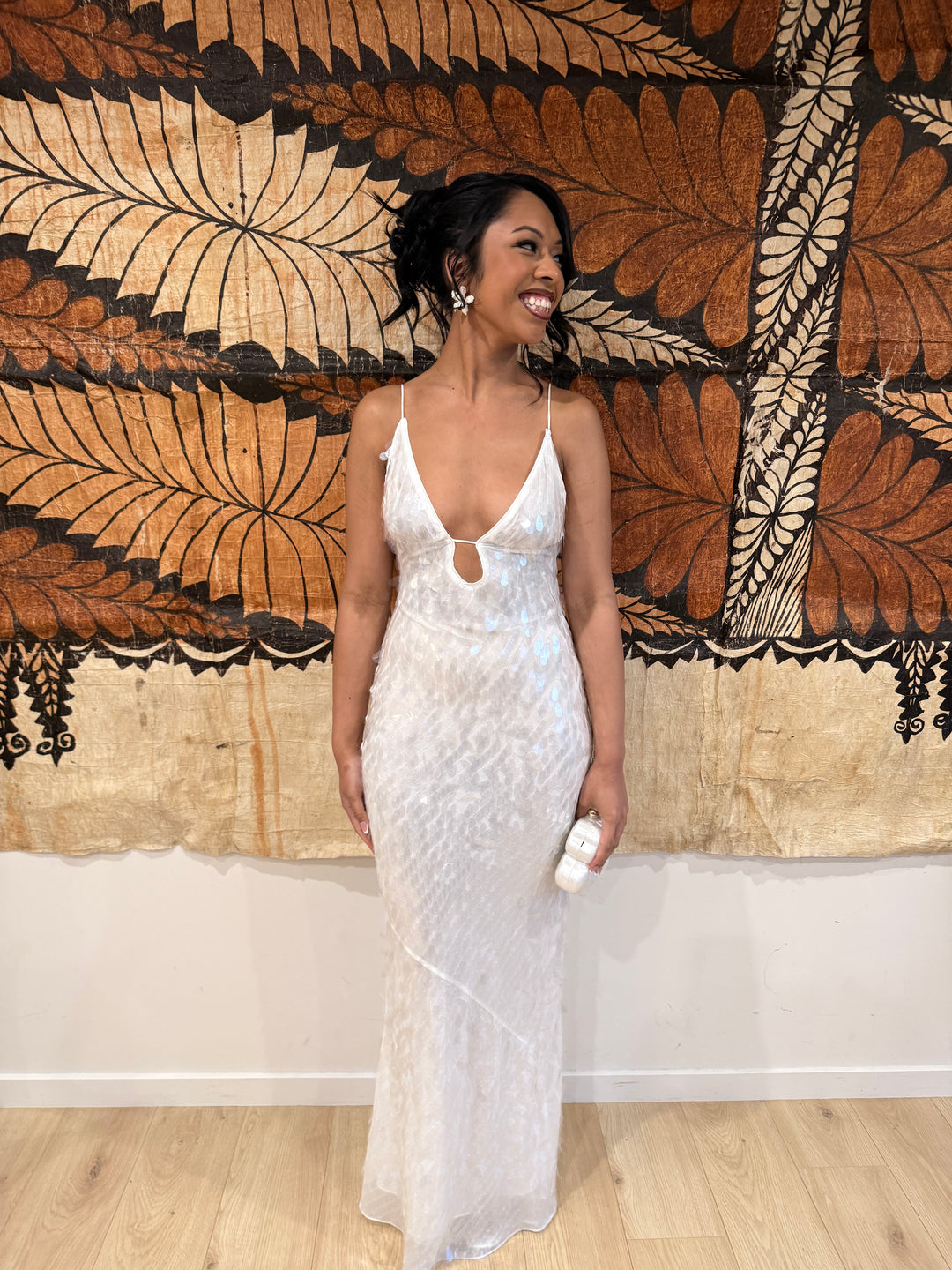 Sapphire Sequin Dress (White)