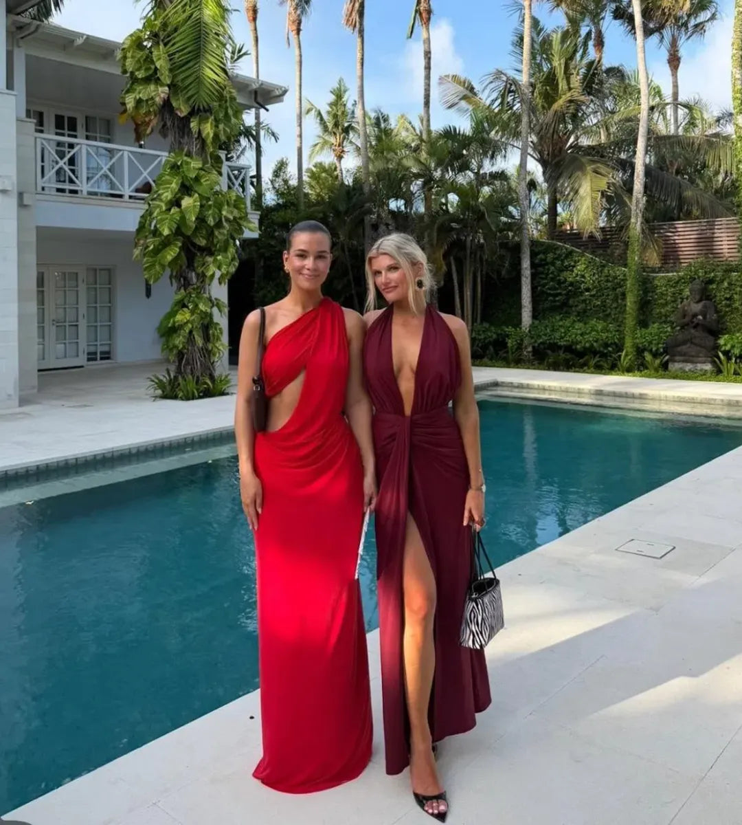 cupro maxi dress Solstice Cupro Maxi (Red)