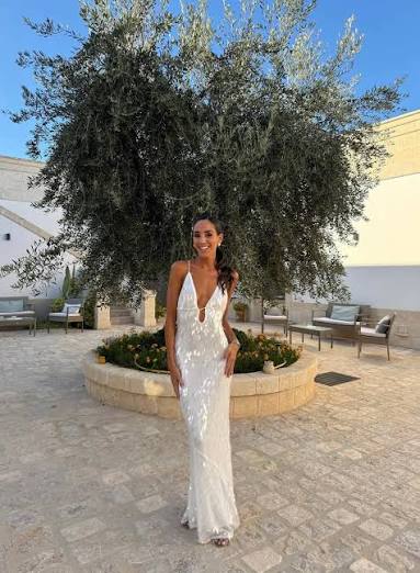 Sapphire Sequin Dress (White)