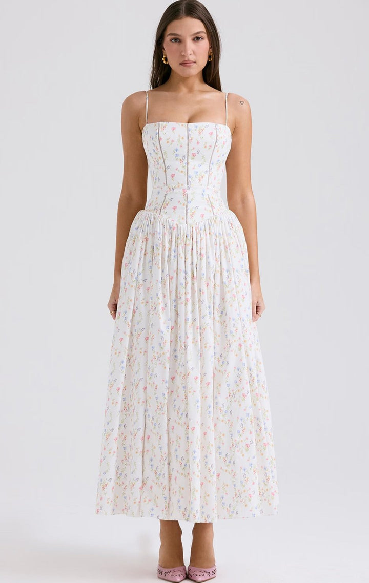 Ysabella Maxi (White Posy) - First Date Rentals