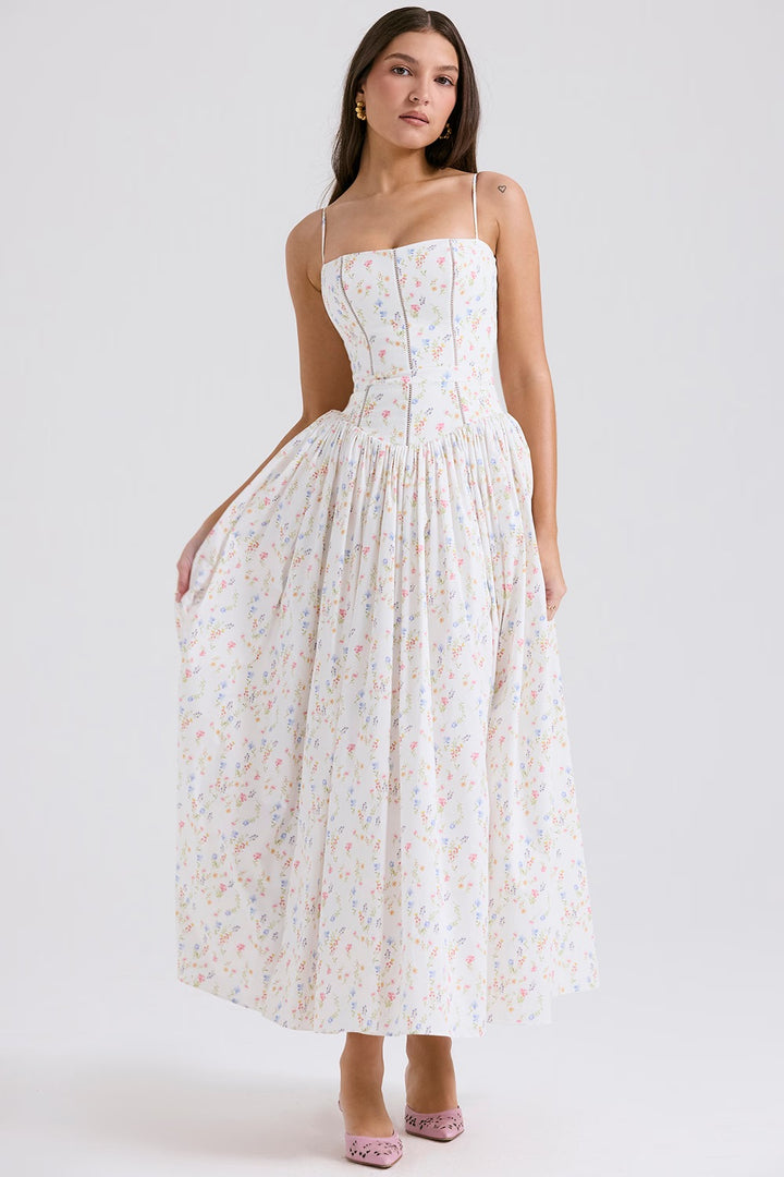 Ysabella Maxi (White Posy) - First Date Rentals