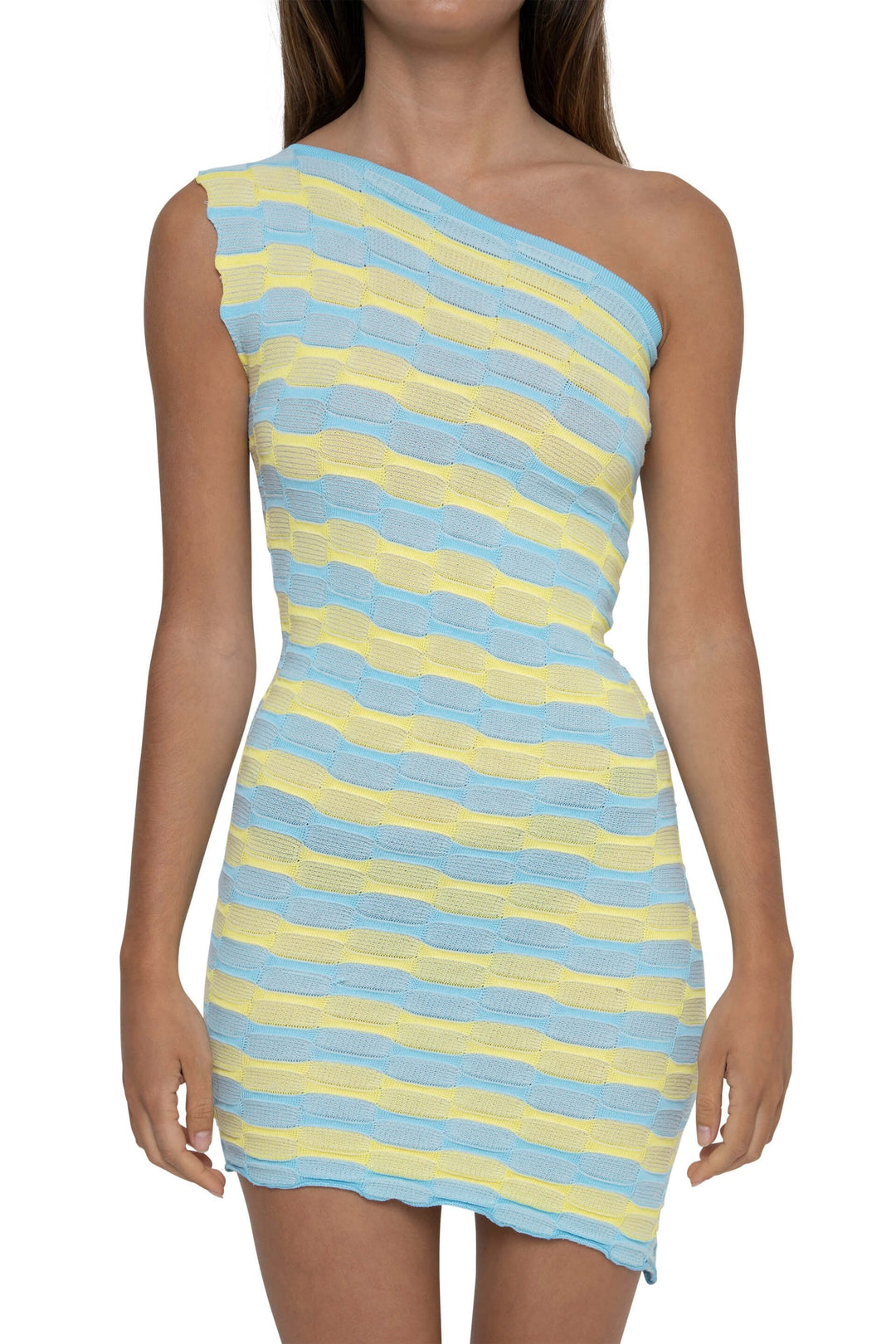 Ete Dress (Yellow/ Blue) - First Date Rentals