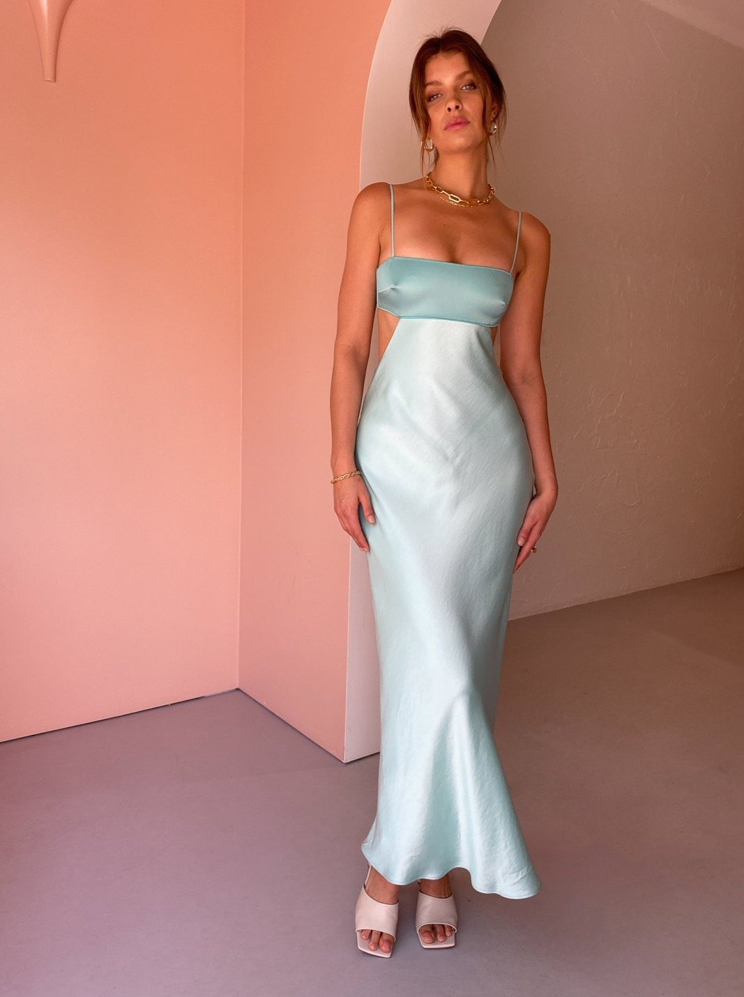 Agatha Cut Out Midi (Cool Mint)