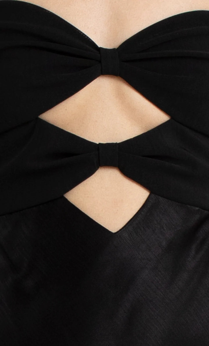 Halle Strapless Dress (Black) - First Date Rentals
