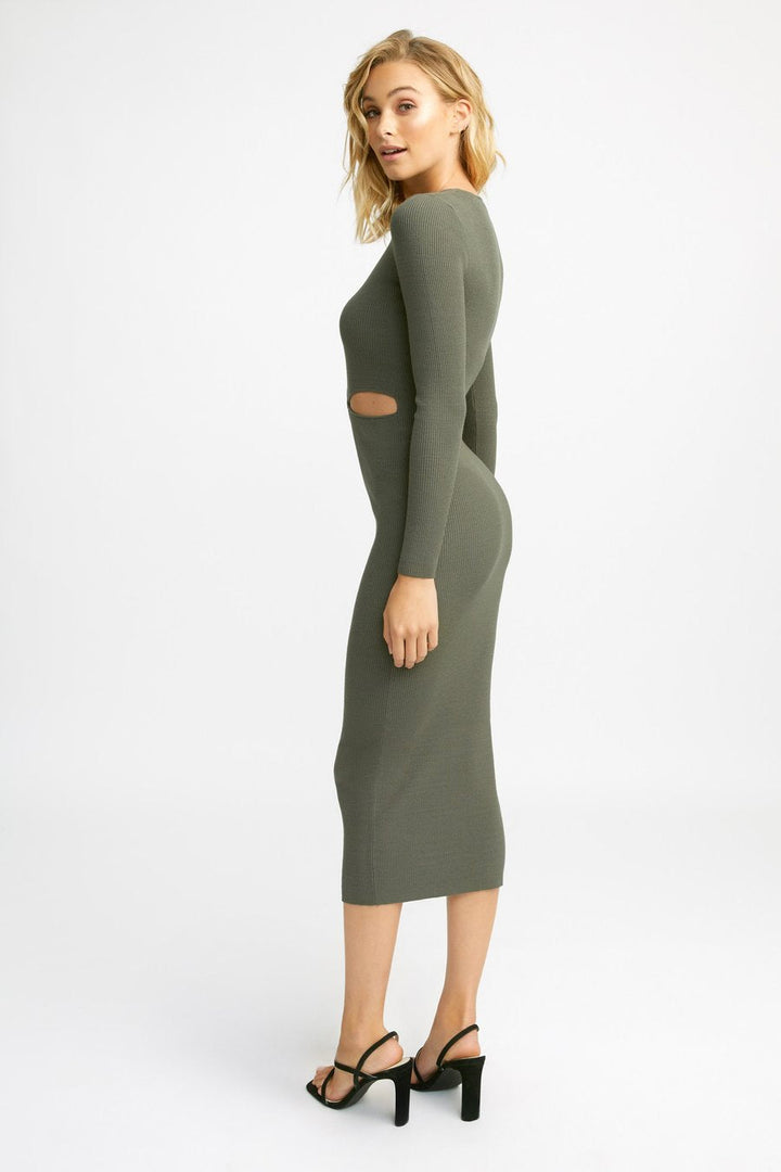 white christmas dresses Lola Long Sleeve Cut Out (Thyme) FOR SALE