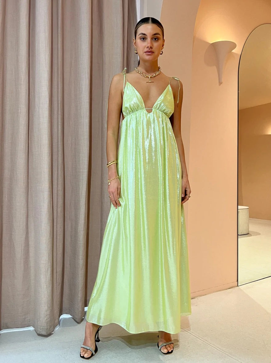 Neon Heart Dress (Lime) - First Date Rentals