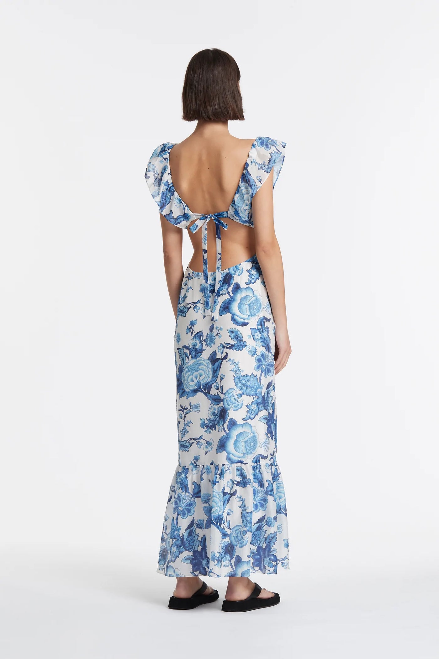 AMARIS FRILL MIDI DRESS