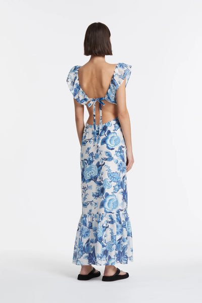 AMARIS FRILL MIDI DRESS