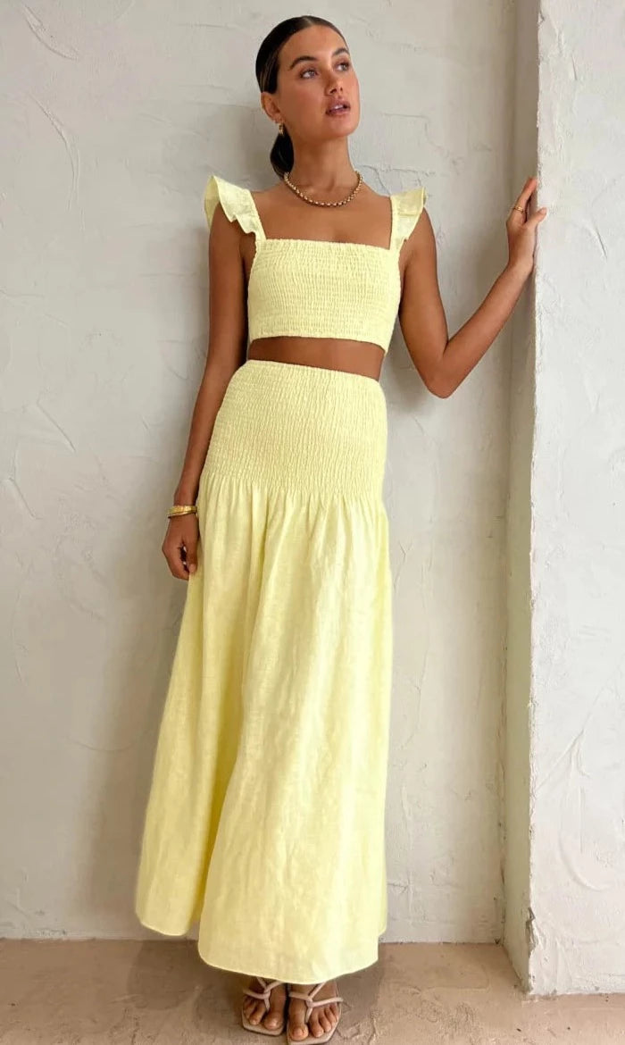 Francesca Shirred Set - First Date Rentals