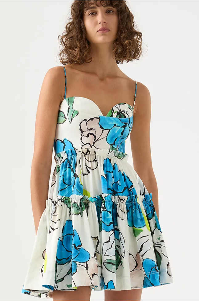 Maya Tiered Mini Dress (Camelia) FOR SALE - First Date Rentals
