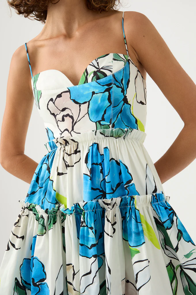 Maya Tiered Mini Dress (Camelia)