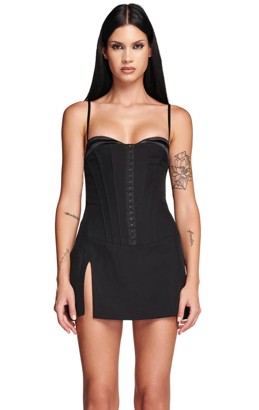 Friella Dress (Black) - First Date Rentals