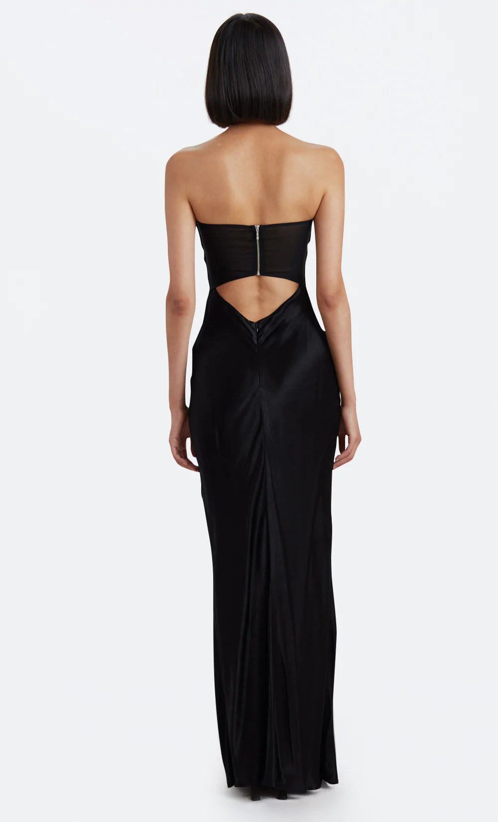 Halle Strapless Dress (Black) - First Date Rentals