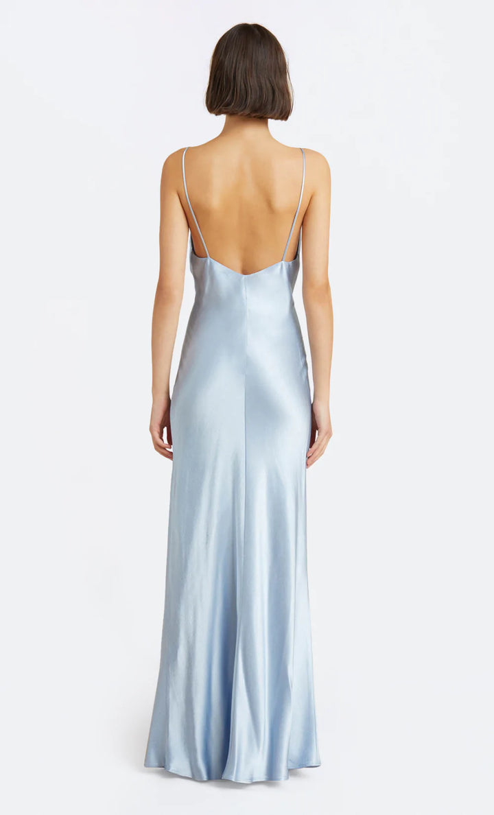Lorelai V Neck Maxi (Blue) - First Date Rentals