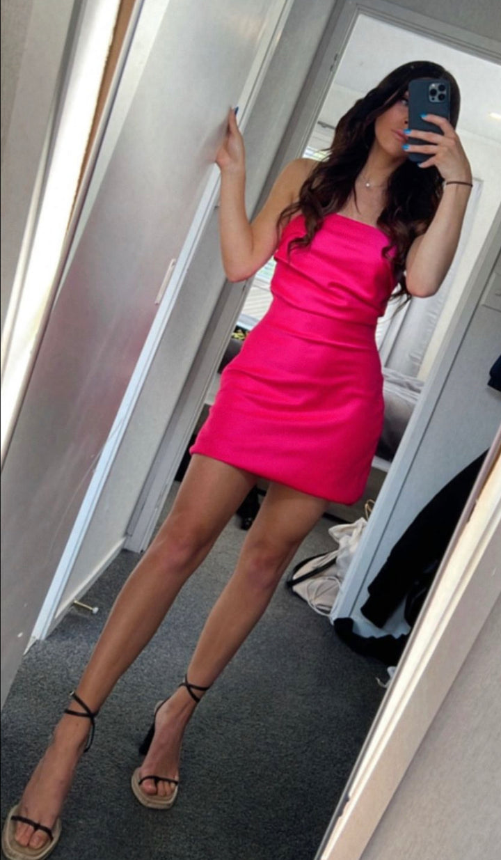 Cher Satin Mini (Pink) - First Date Rentals