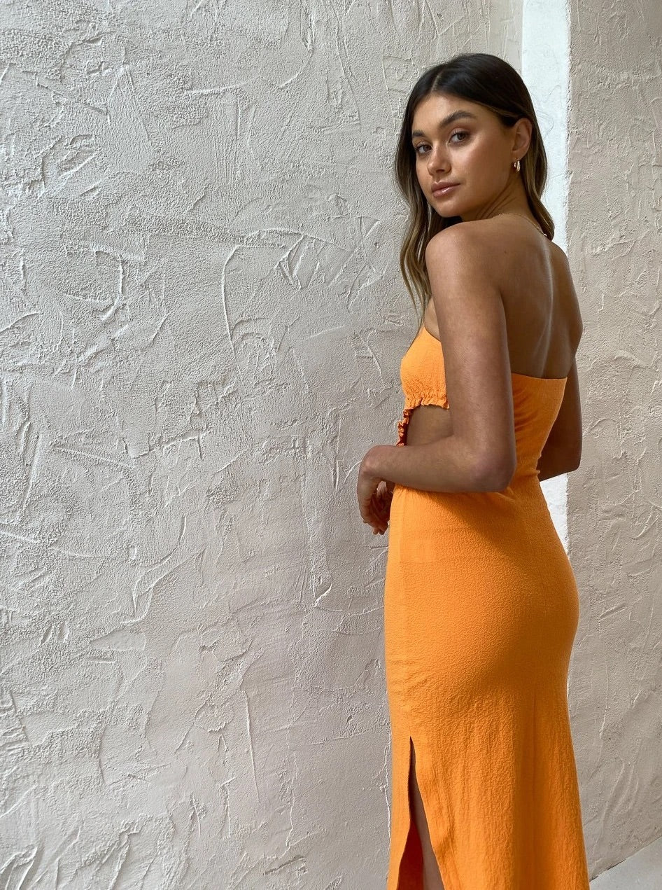 Selena Strapless Midi (Nectarine) FOR SALE