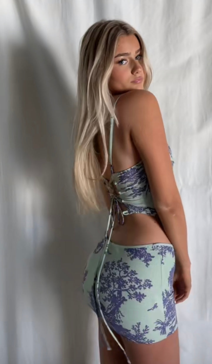 Mint Toile Set - First Date Rentals
