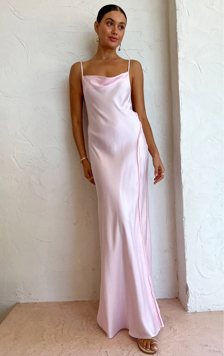Joelle Split Maxi (Quartz Pink) - First Date Rentals