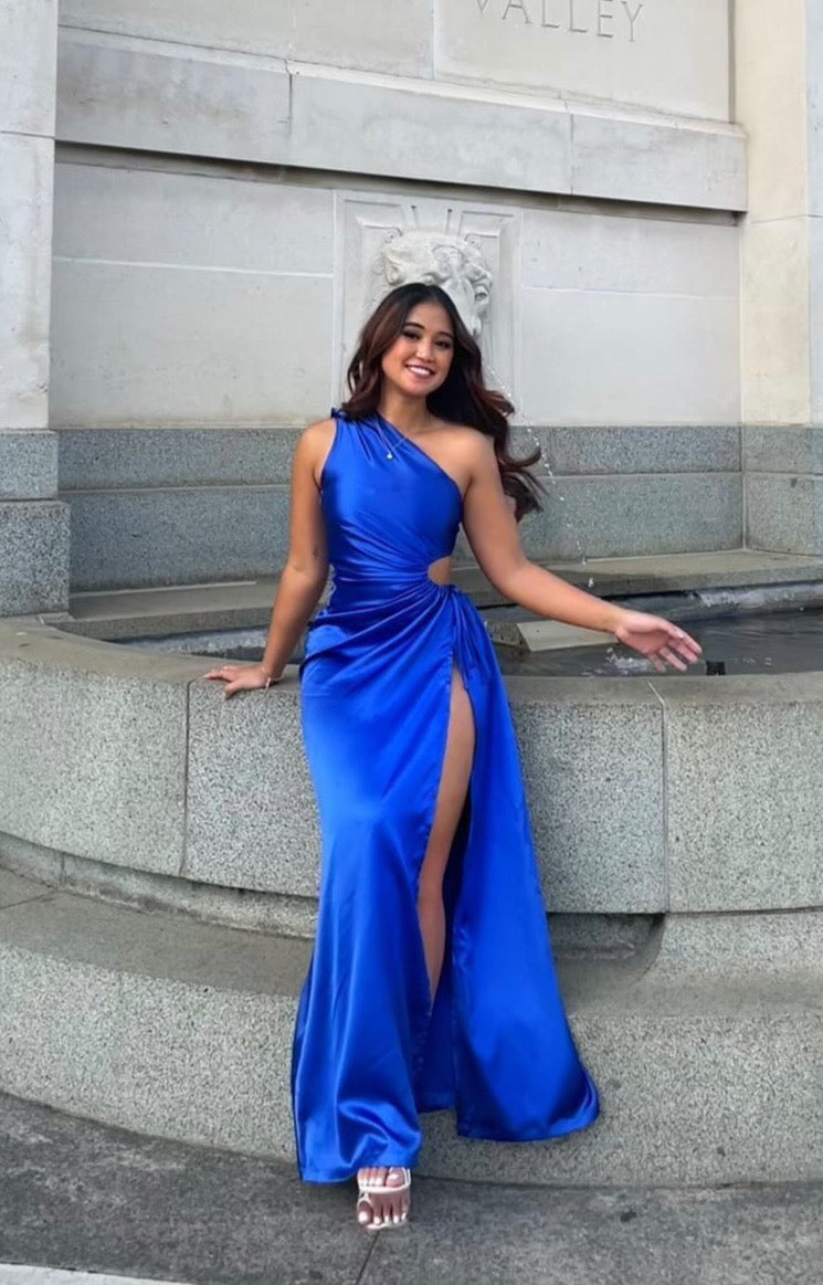 NOUR COBALT BLUE MAXI DRESS - First Date Rentals
