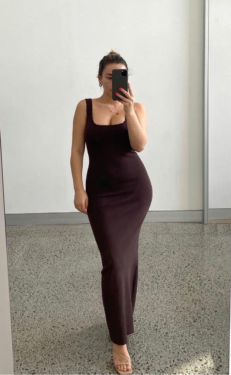 Ima Dress (Chocolate) - First Date Rentals
