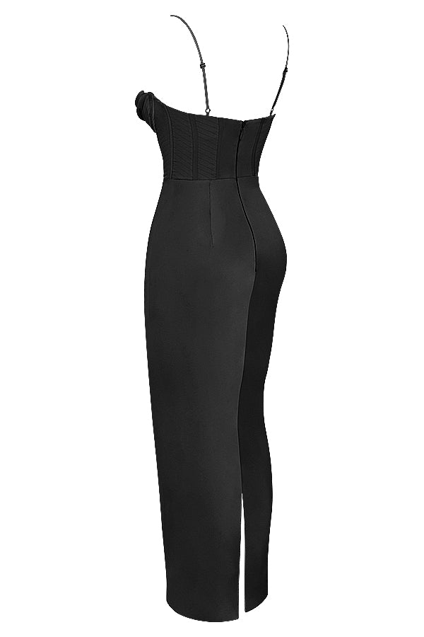 Charmaine Dress (Black) - First Date Rentals